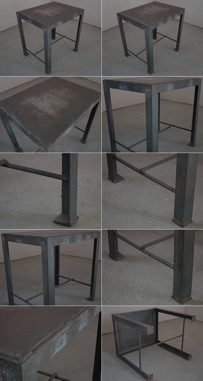 J02360 インダストリアル 古い鉄製のテーブル 机 陳列台 | MANSIKKA