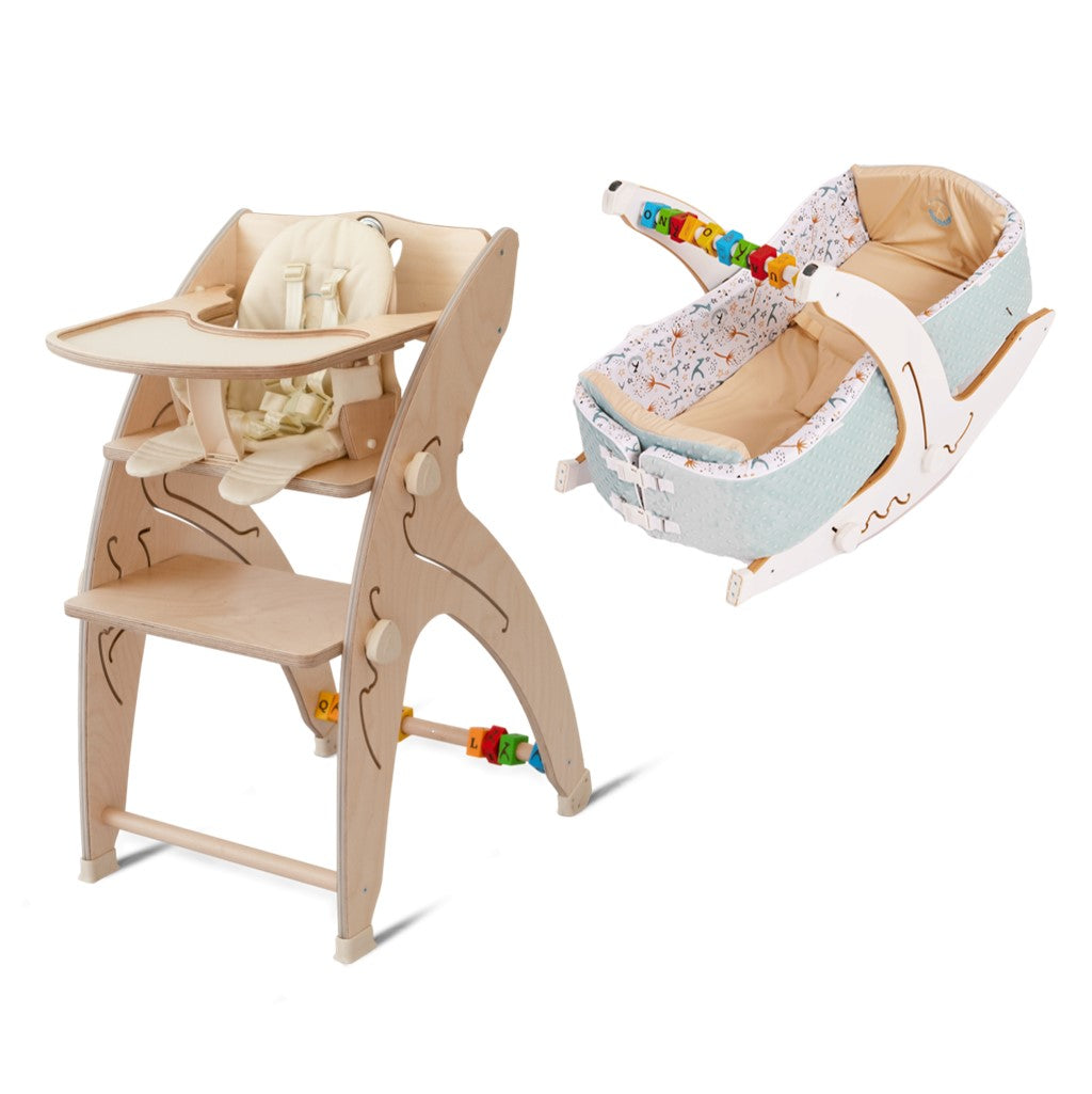 形が変化する多機能チェア ミライス ハイチェア【7点セット