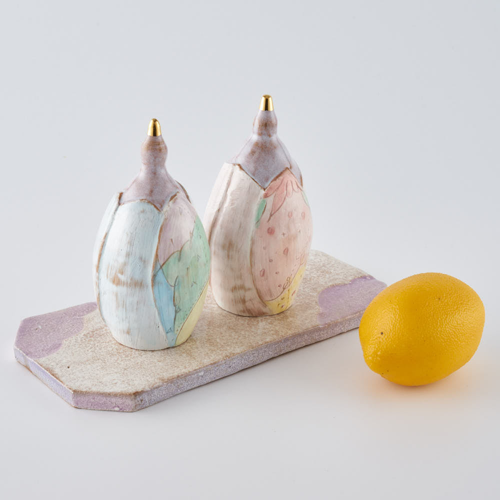 作家 森田みほ おひなさま（つぼみ） ¥38,500 大人の焼き物