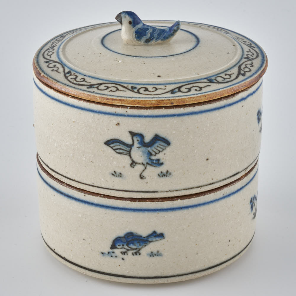 作家 中西申幸 鳥遊戯画 ミニお重 ¥16,500 大人の焼き物