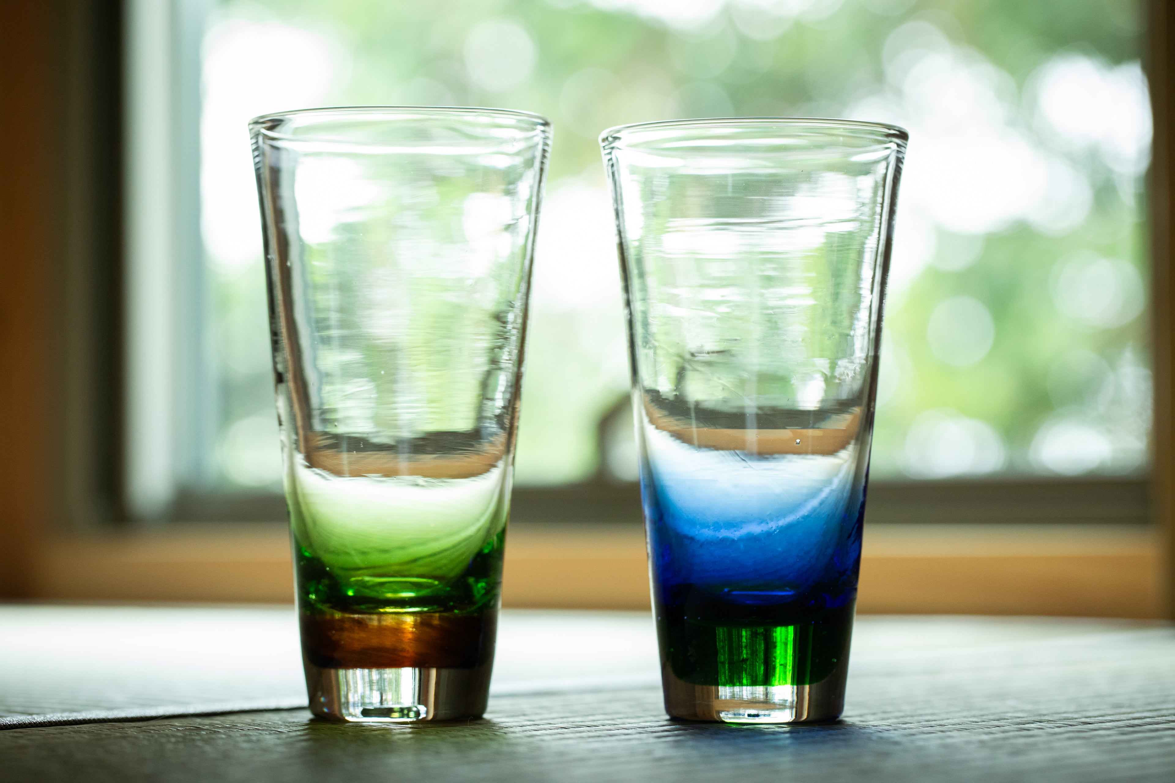 琉球ガラスの海風 コニック グラス 青 緑 オンラインストア 人気商品