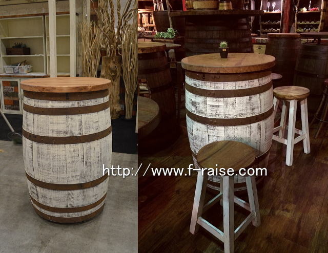 ディスプレイ樽 アンティークホワイト: ウイスキー樽・ワイン樽