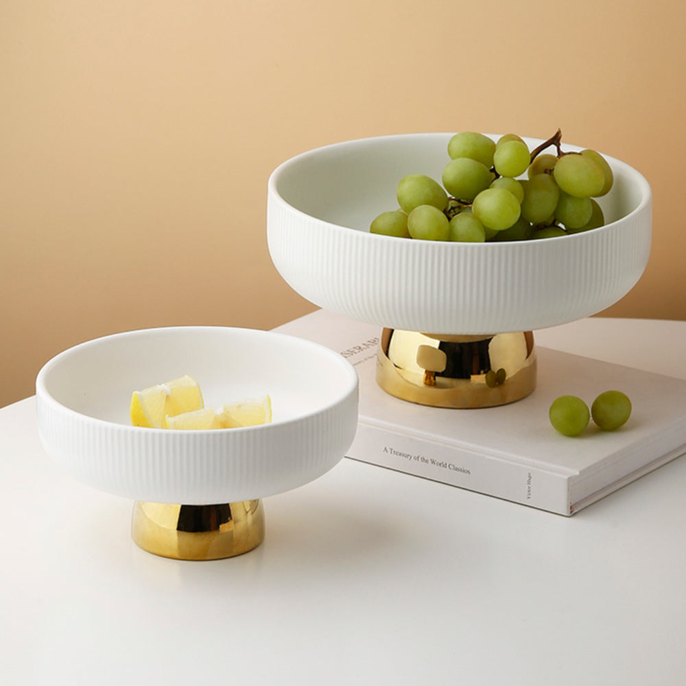 ゴールド脚セラミックフルーツボウル – acacia