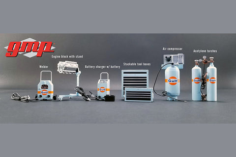 GMP 1/18 Scale Diecast Metal Gulf Garage Shop Tool Set – Acapsule