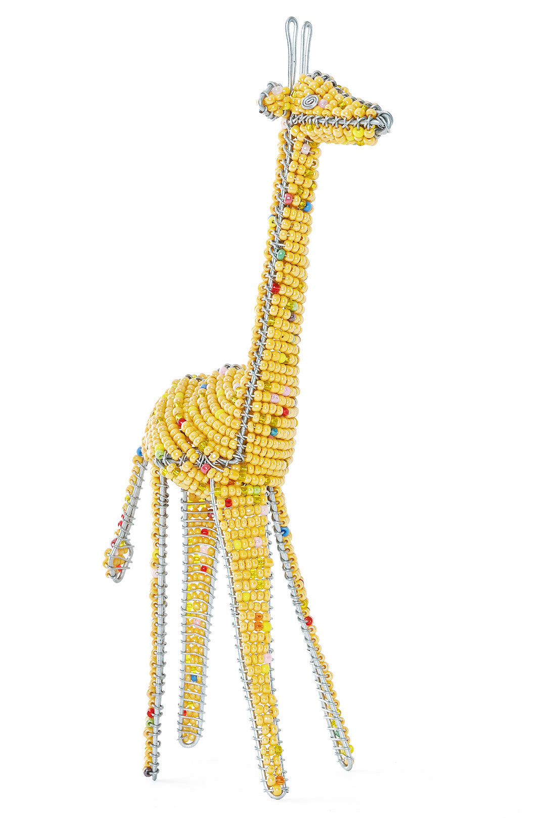 Handmade Beaded Giraffe Sculpture - African Fair Trade Home Decor