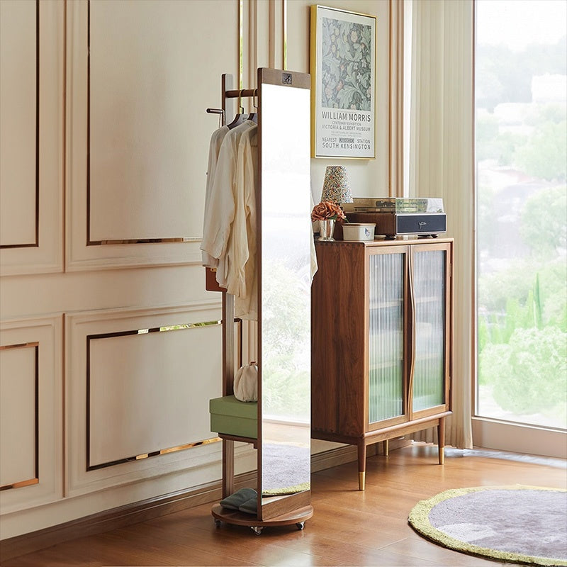 全身鏡・木製・アンティーク・収納・スタンドミラー・全身・ラック・鏡