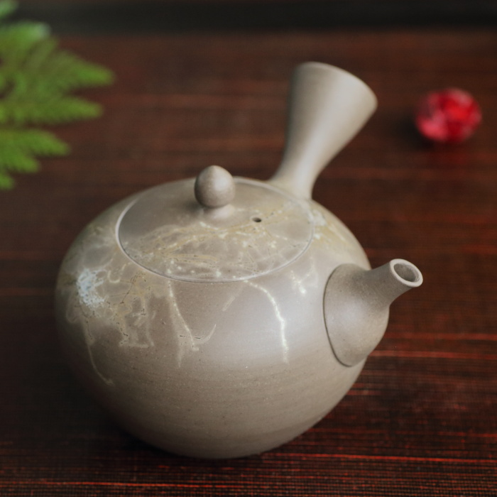 水野博之 窯変藻掛け急須 満容量250ml 作家もの常滑焼煎茶器 日本茶