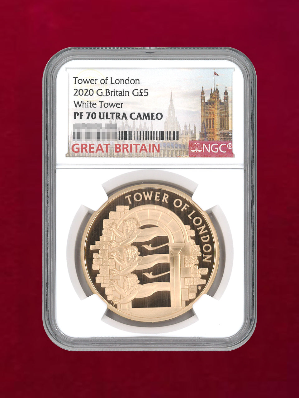 イギリス】5ポンド 金貨 プルーフ 2020 NGC PF 70 ULTRA CAMEO［A