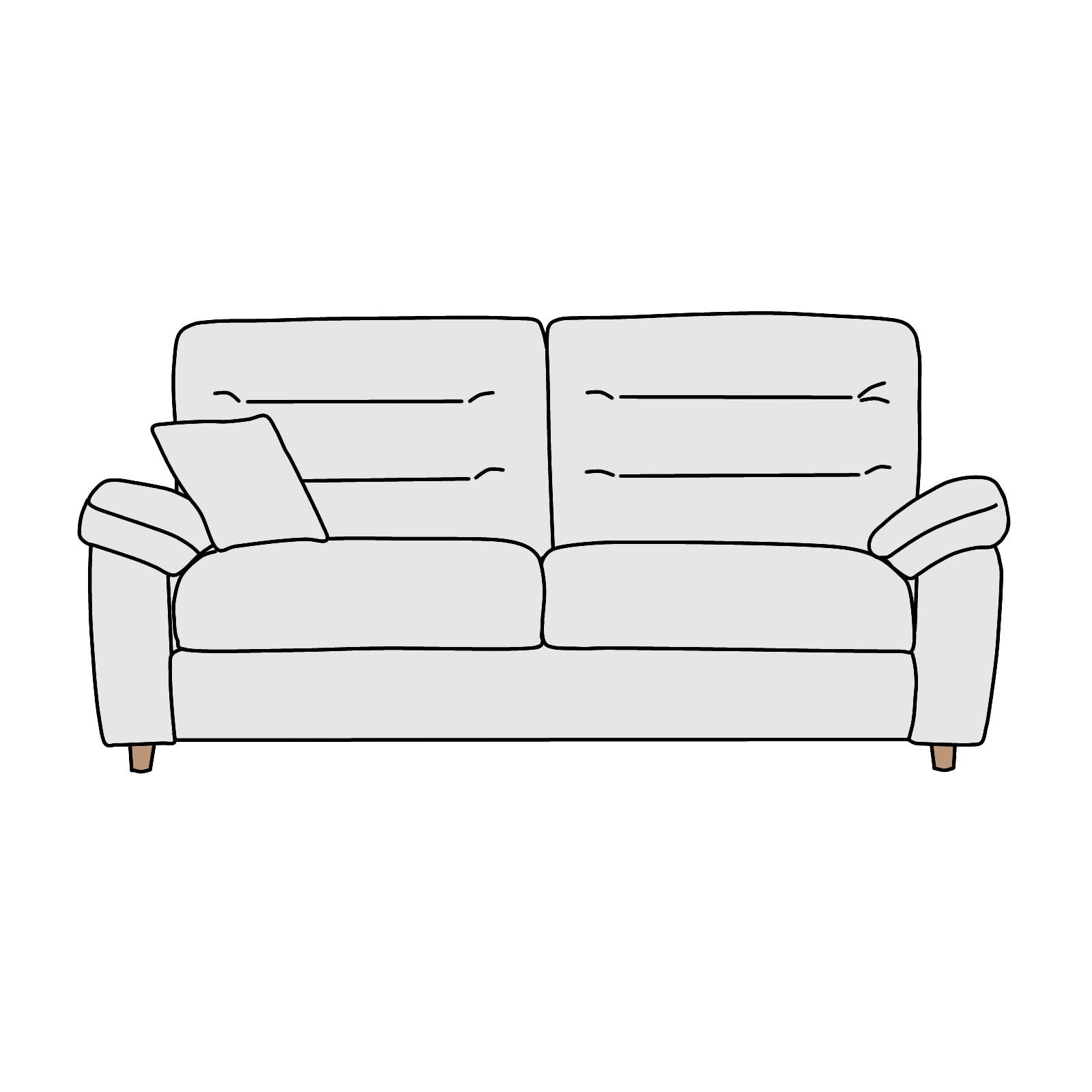 NITORI（ニトリ）Nポケット BS12 A12 肘付2人掛ソファ 横幅約164cm