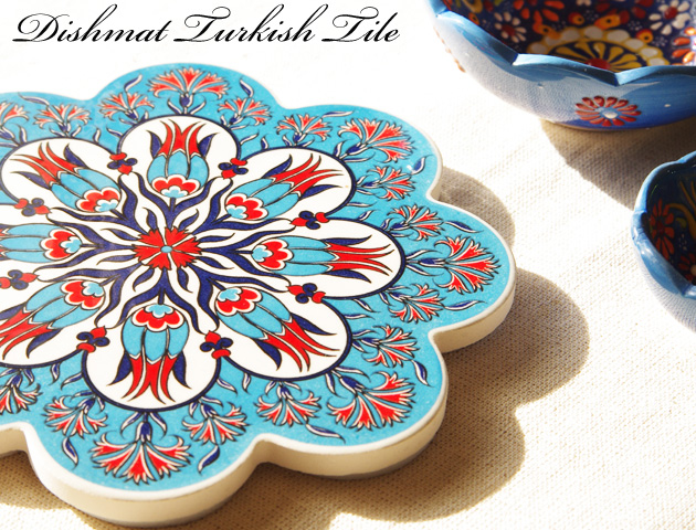 Artnicea トルコタイル花型鍋敷き チューリップ＆カーネーション