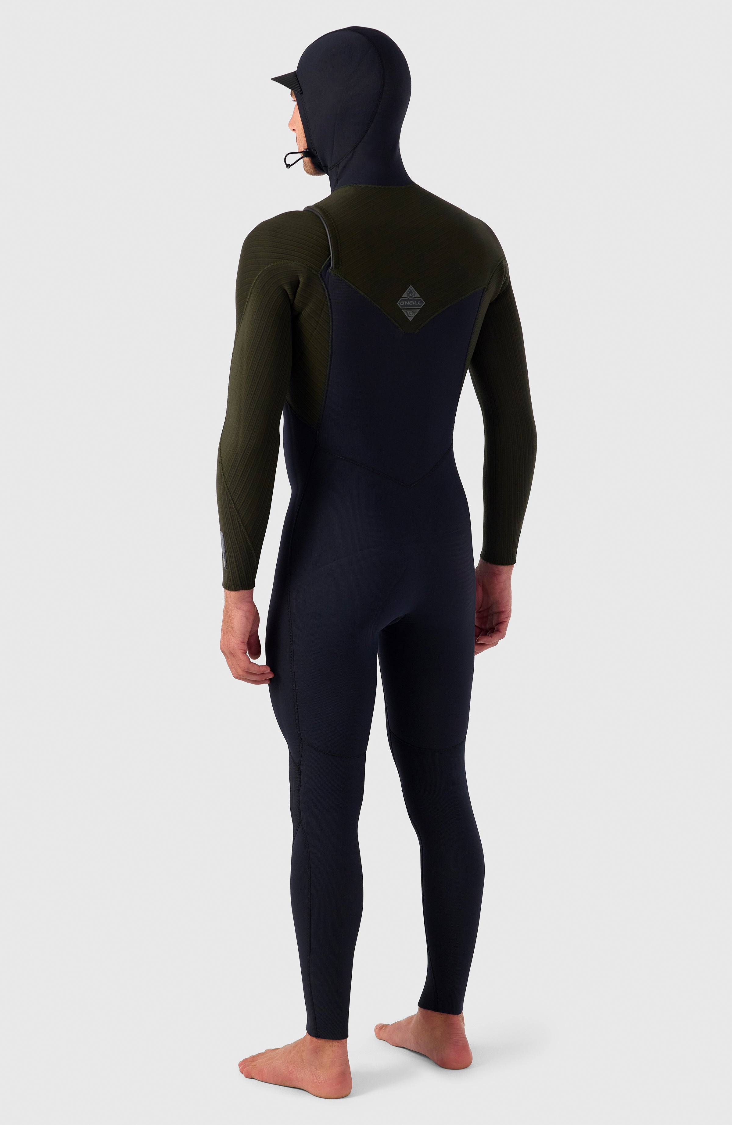 O'Neill Men Hyperfreak 5/4mm Chest Zip Full Wetsuit with Hood Men