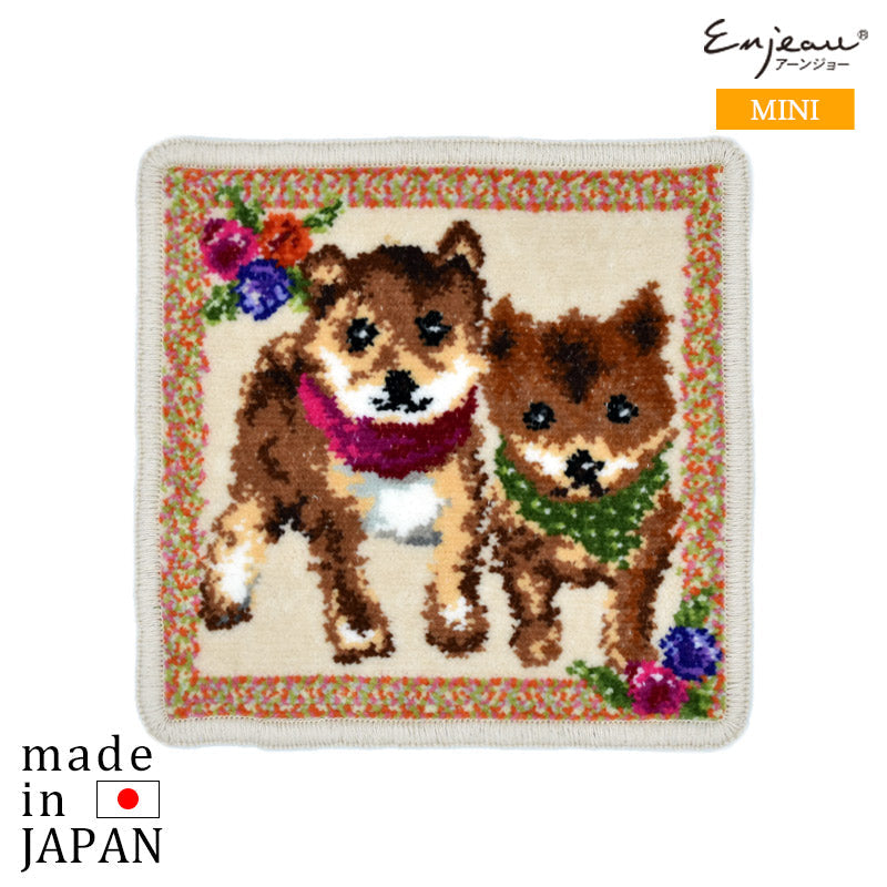 日本製 犬猫柄 柴犬 17cm 綿100% ミニハンカチ タオルハンカチ – 公式