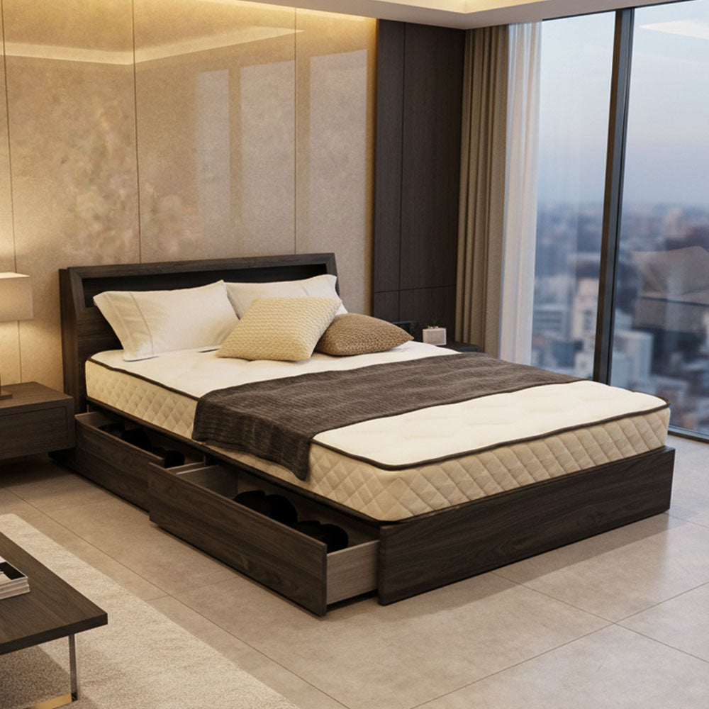 引き出し収納付き ベッドフレーム シングル・セミダブル・ダブル