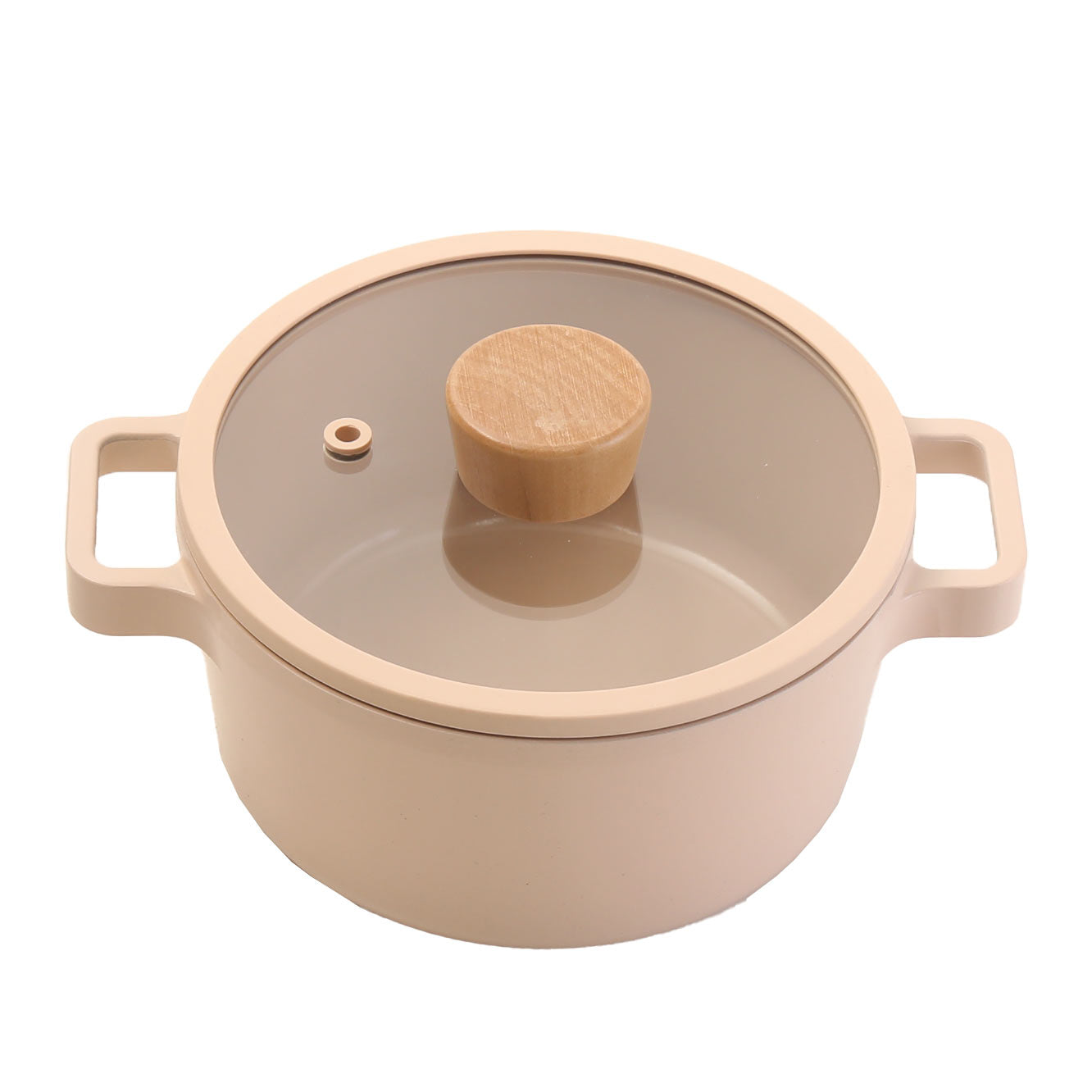 FIKA セラミック キャセロール（両手鍋）16cm ピーチピンク