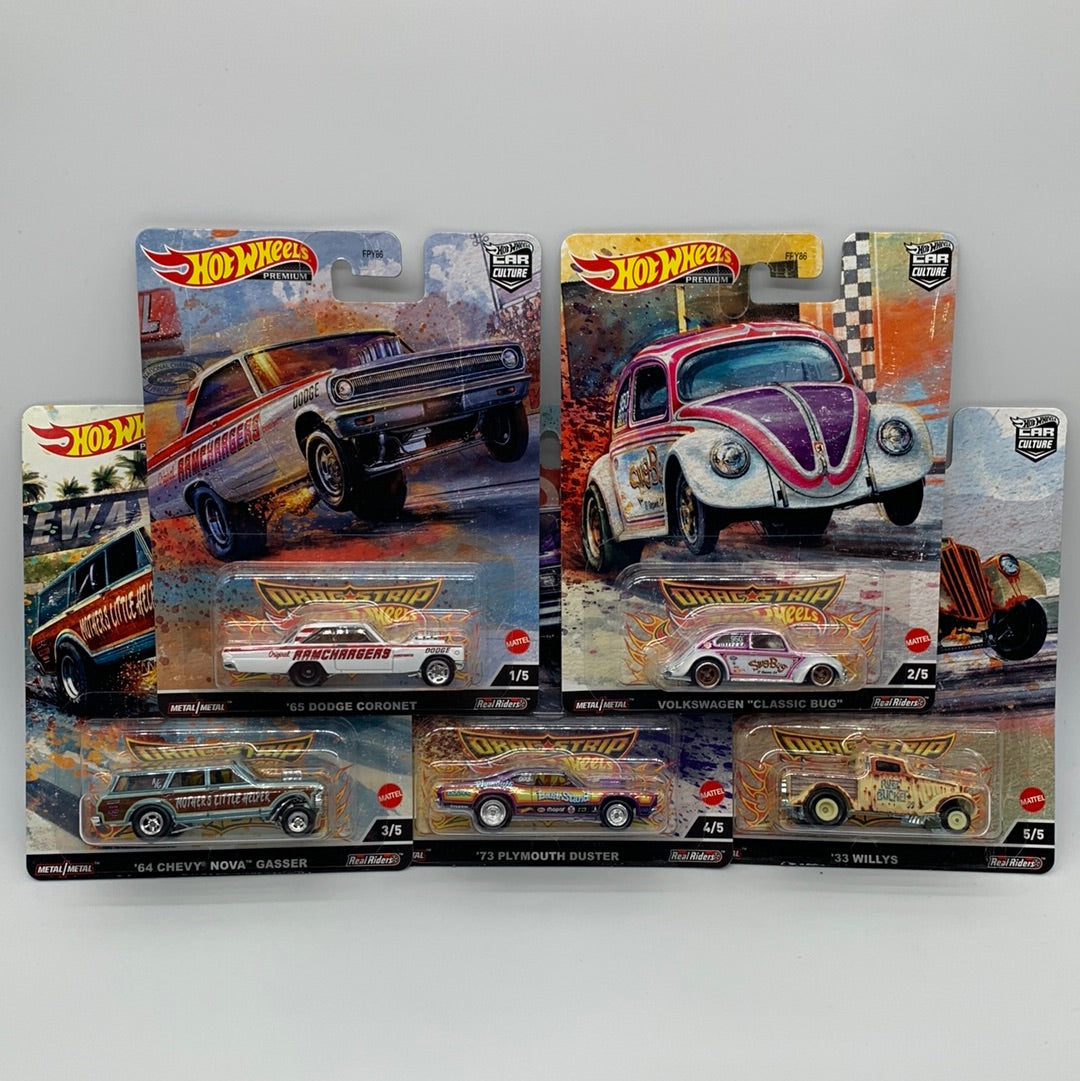 Hot Wheels Car Culture - 2023 Drag Strip Demons Premium Set of 5