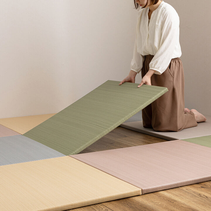 樹脂畳 置き畳 おぼろ （ 水拭きできる ポリプロピレン PP パステル