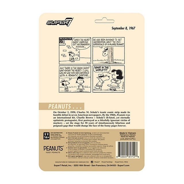 SUPER7 PEANUTS リアクションフィギュア/SECRET AGENT SNOOPY