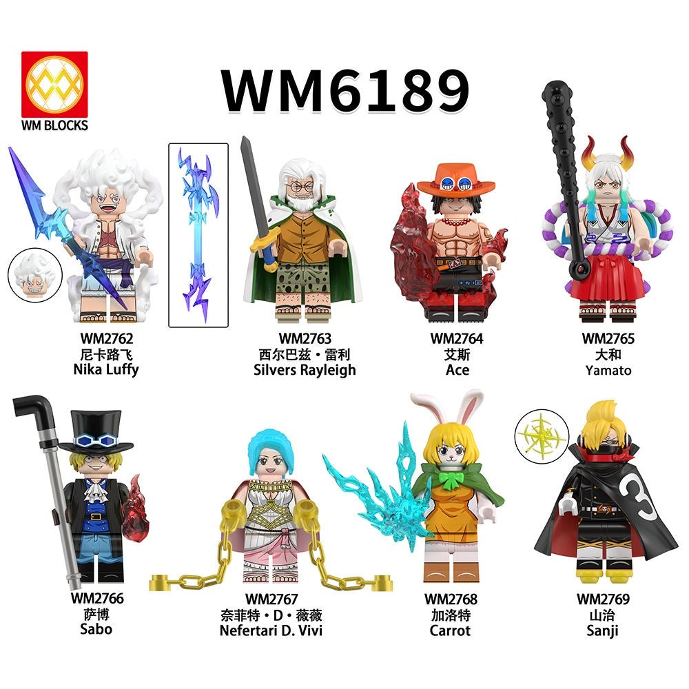 WM6189 One Piece Nika Luffy Yamato Carrot Minifigs – INGBRICKS