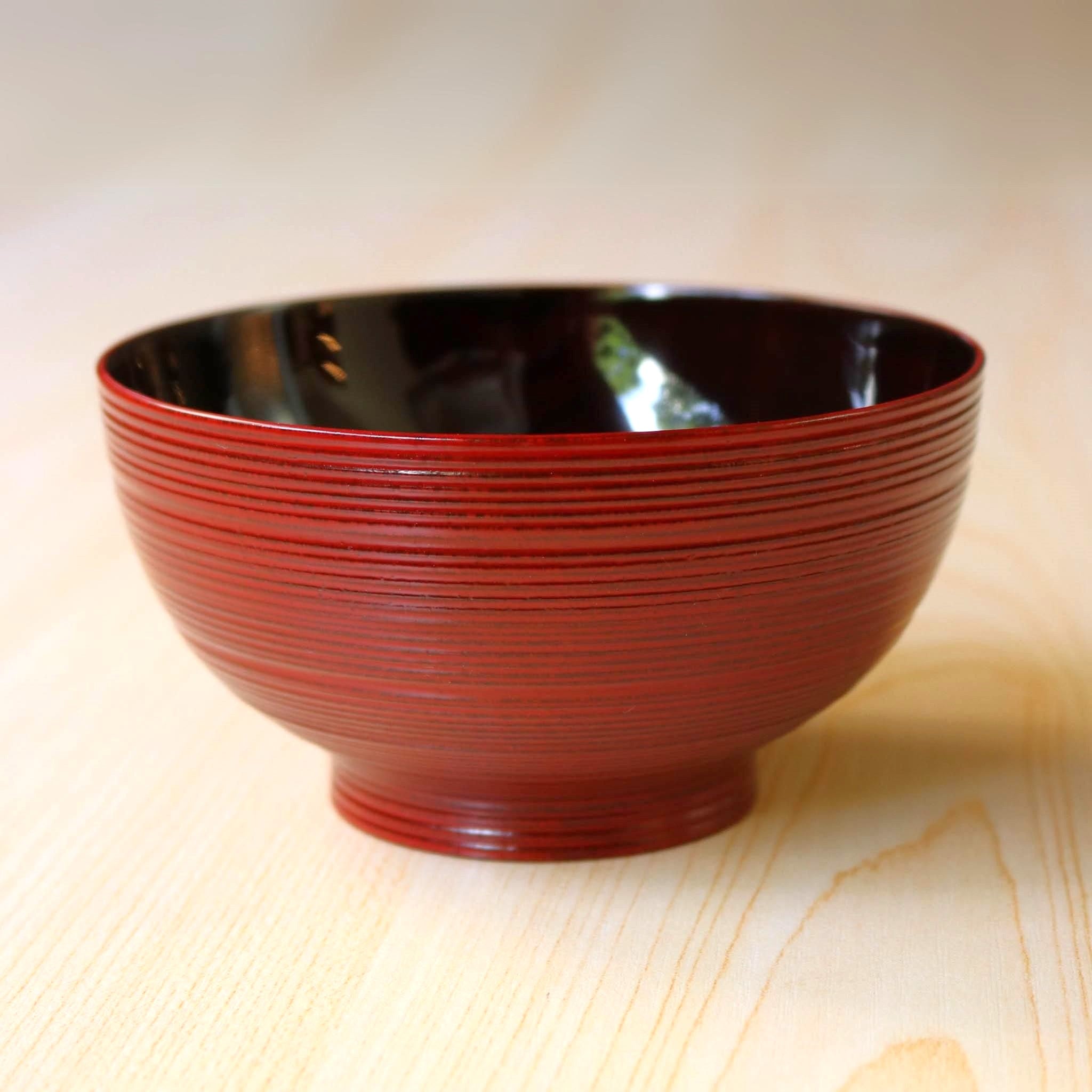 越前漆器 お椀 | 堅牢 欅 富貴汁椀 | 朱木地呂 | 土直
