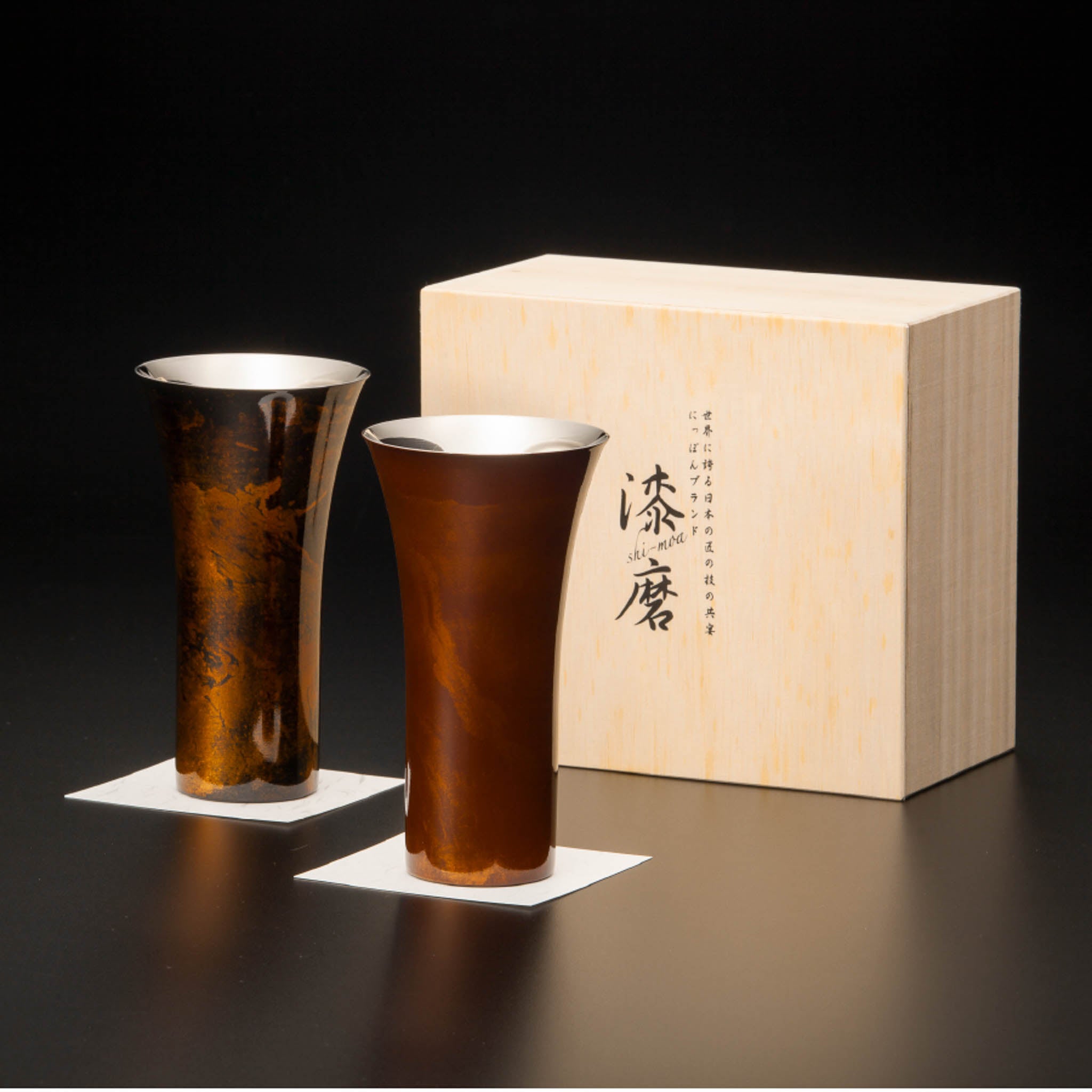 山中塗 カップ | 白檀 シングル L | 黒×赤セット | ウチキ