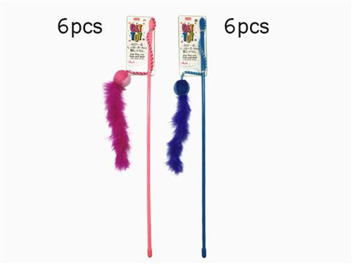 ひもが伸びる猫じゃらし（しっぽ付き、ボール） -100均 通販 ダイソー