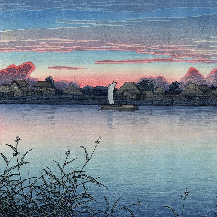 川瀬巴水 / 初秋の浦安 | 壁紙ギャラリー KAGIROHI