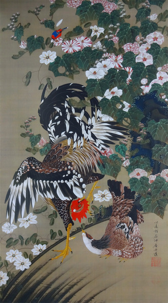 伊藤若冲：動植綵絵 双鶏図｜生誕300年 : クラシック音楽とアート