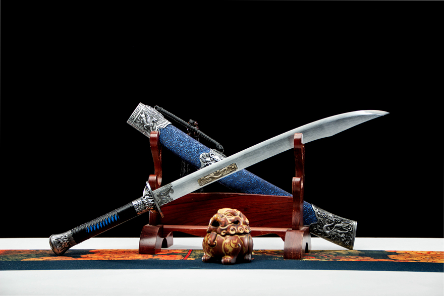 龙魂龙虎刀-高性能锰钢- 龙泉刀剑网_传统宝剑_手工菜刀_武士刀_清剑_唐