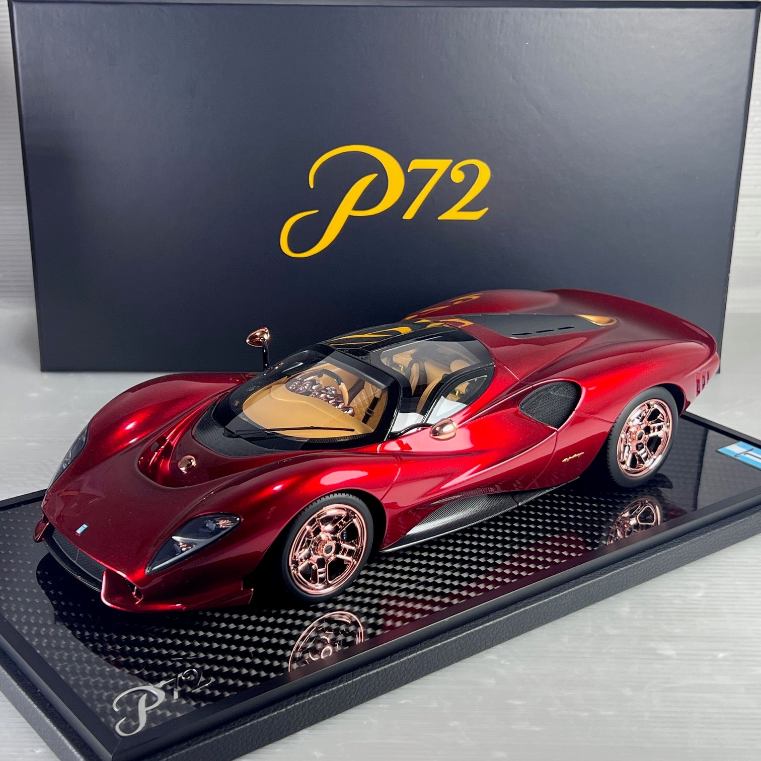 1/18 De Tomaso P72 2025 Soul Red with New diffuser Dealer Version