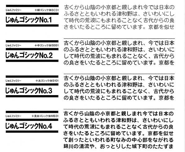 亮月製作所＊書体のはなし・新ゴシック（新ゴ）