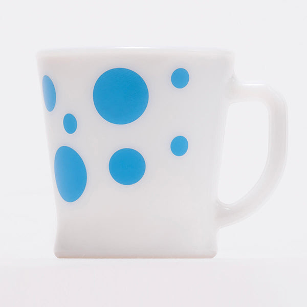 Fire-King Dハンドルマグ ポルカドット ブルー – Fire-King Japan
