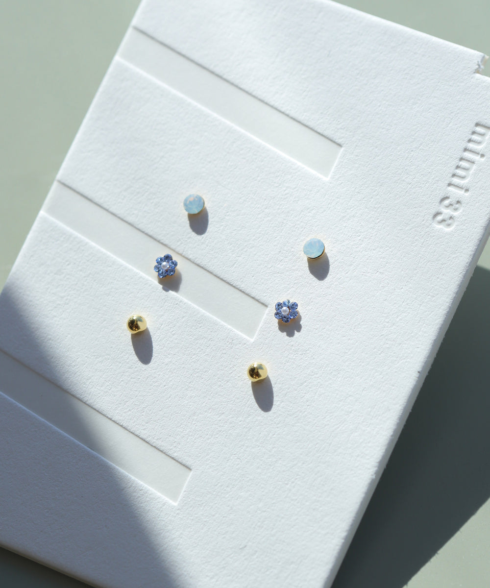 mimi33】ビジューフラワーピアス[3ペアセット][Basic]｜SANPO ONLINE