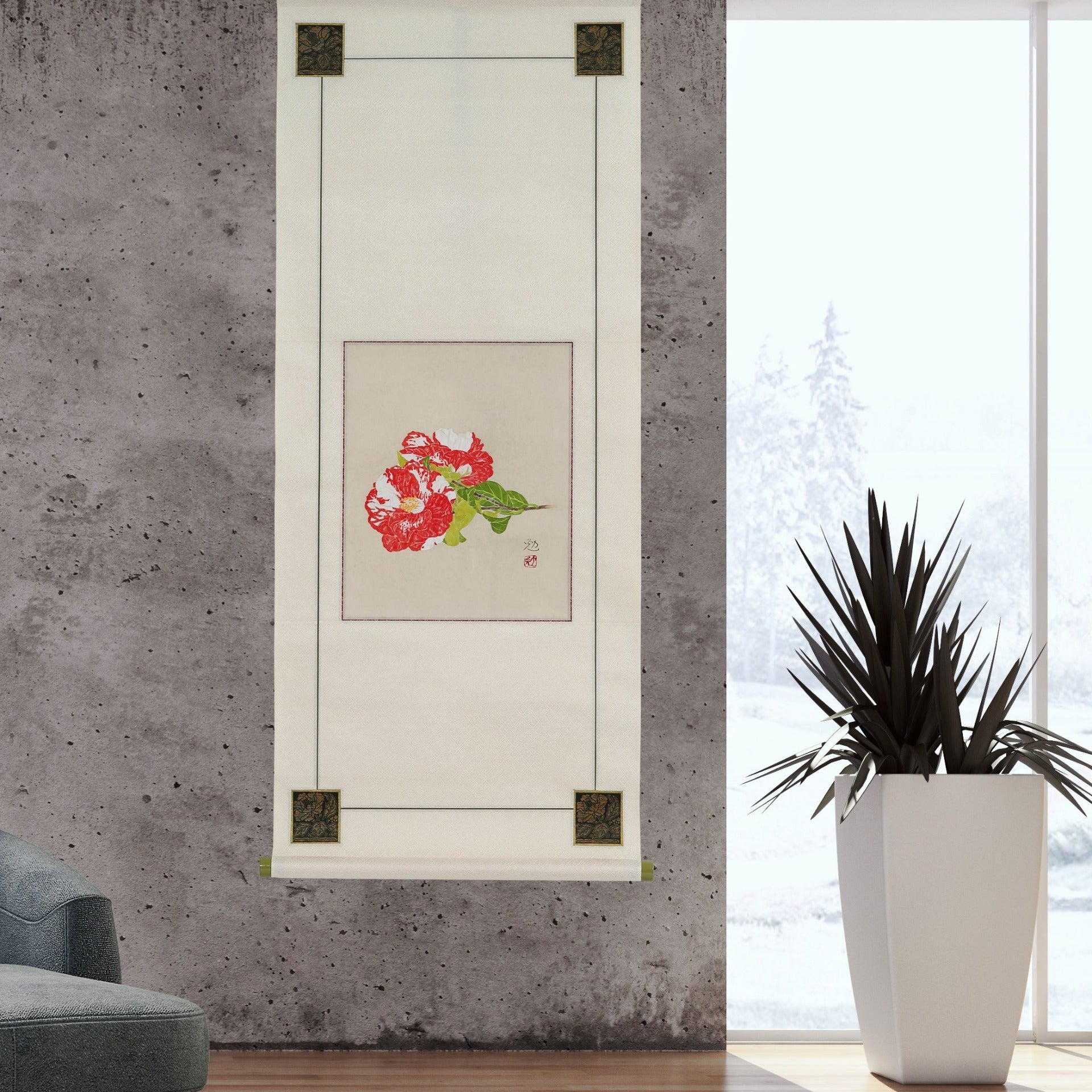 掛け軸 椿 – SENSE of 京表具