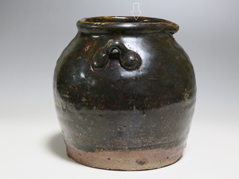 越前焼お歯黒壺MA716