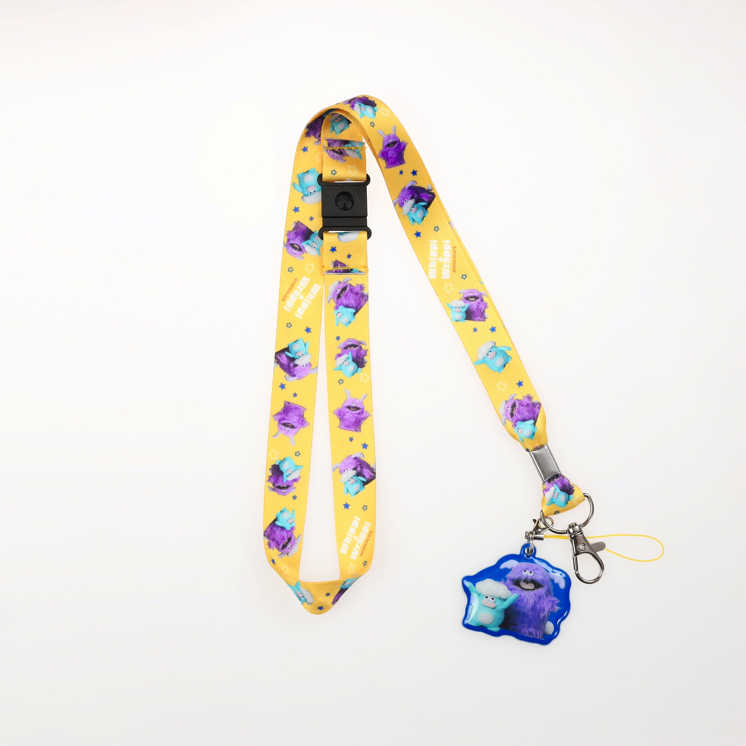ホイッピ&ラッピ マスコット付きネックストラップ イエロー