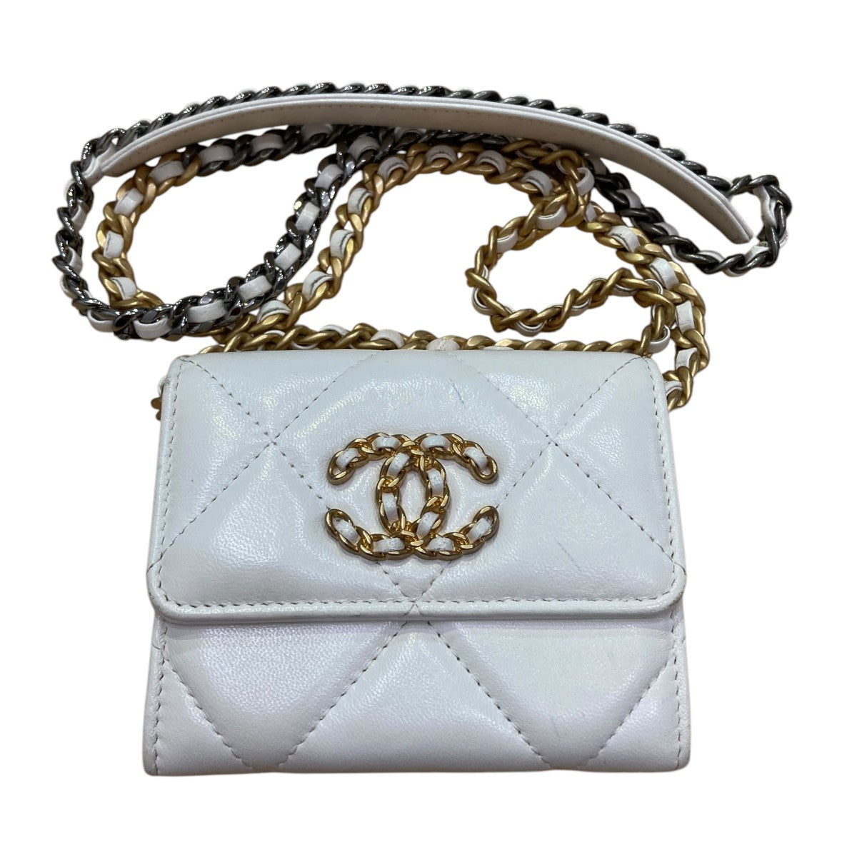 CHANEL(シャネル) ラムスキン ココマーク チェーンウォレット 3056