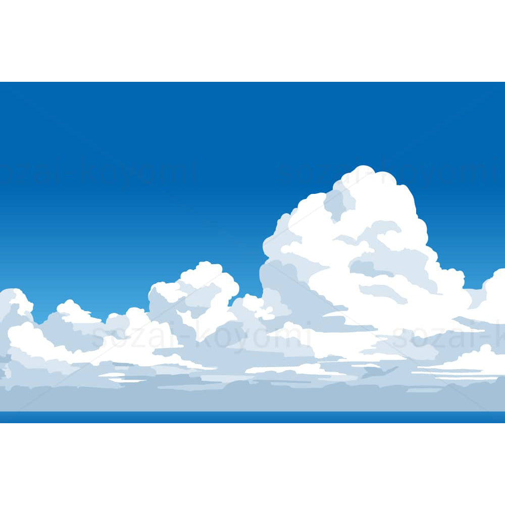 夏空と入道雲 – 素材ごよみ