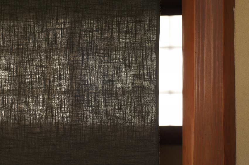 古布（こふ） 無地のれん綿 千歳緑（ちとせみどり） 暖簾の山東