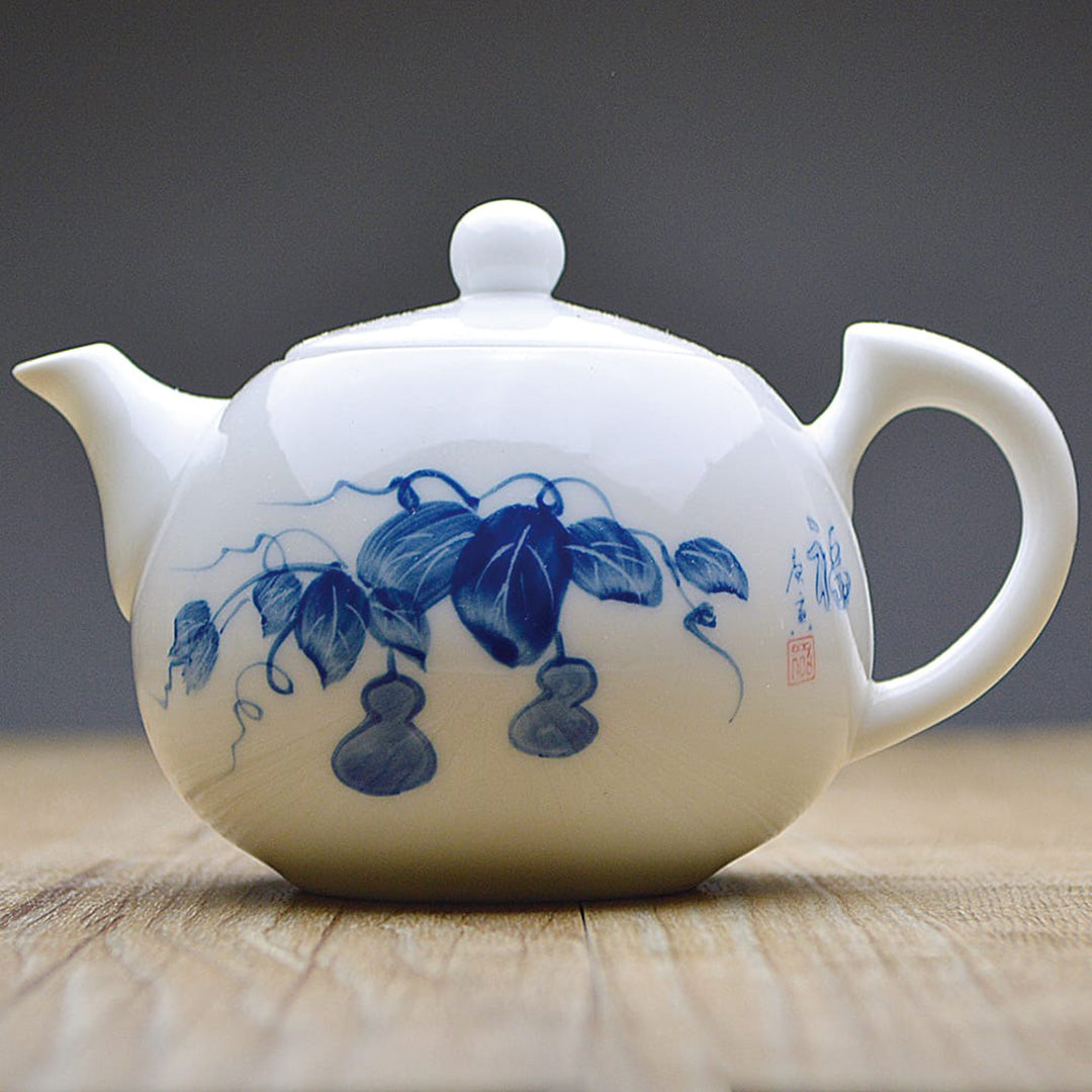 中国急須 茶壺（青花磁器・瓢簞）｜中国茶器の天香茶行