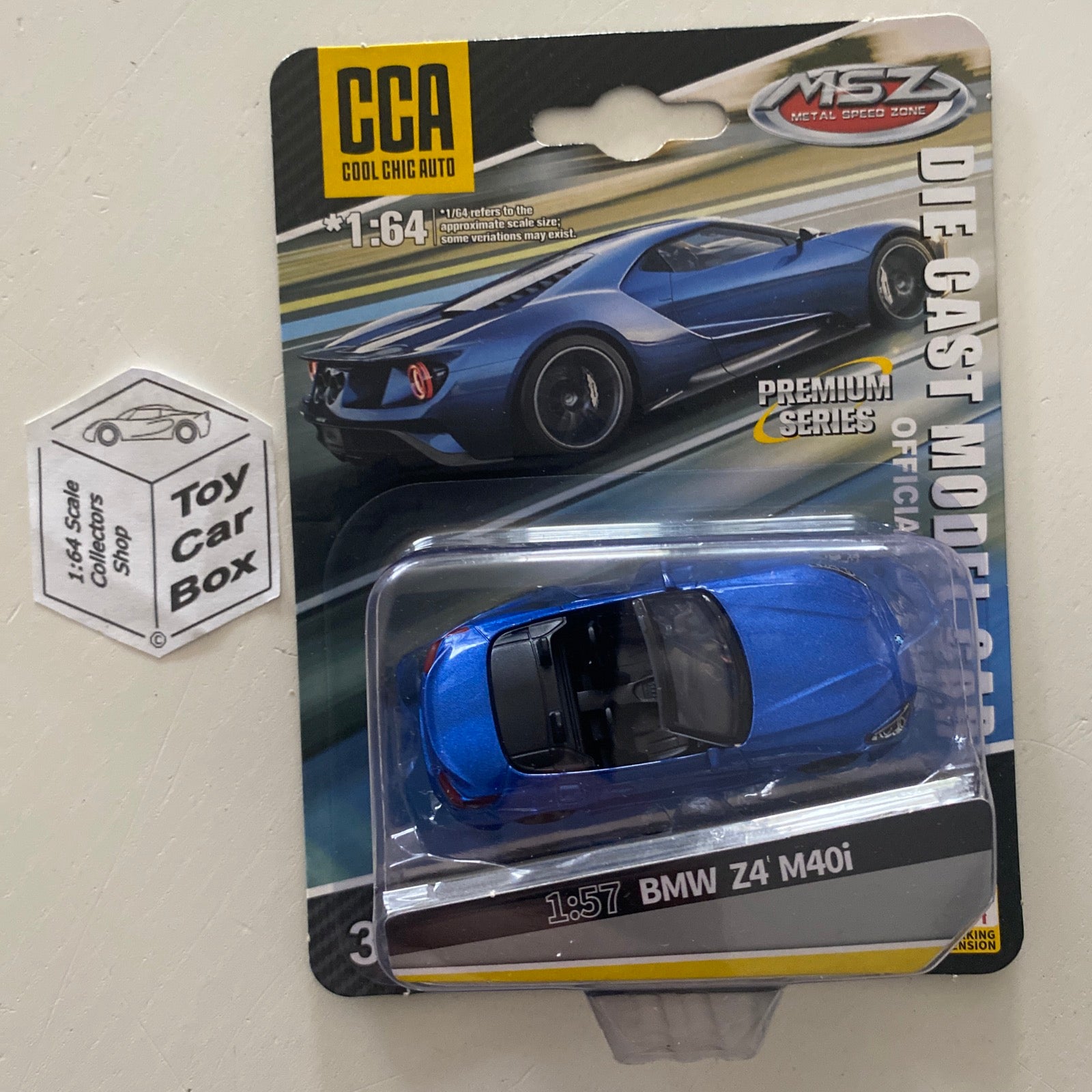 MSZ / CCA - BMW Z4 M40i (Blue - 1/57 Scale) & Collectors Display