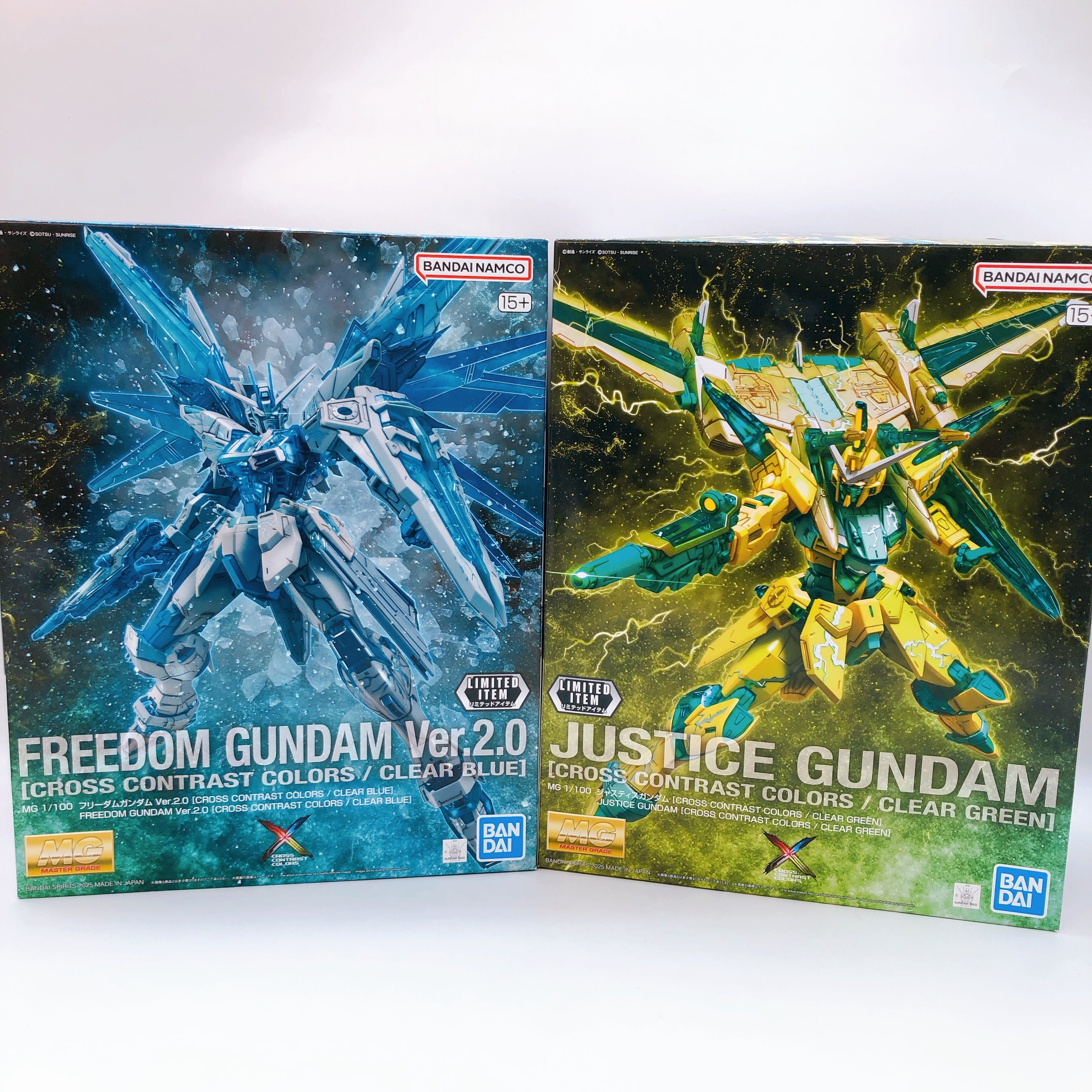 MG 1/100 Freedom Gundam & Justice Gundam Ver.2.0 Cross Contrast Color