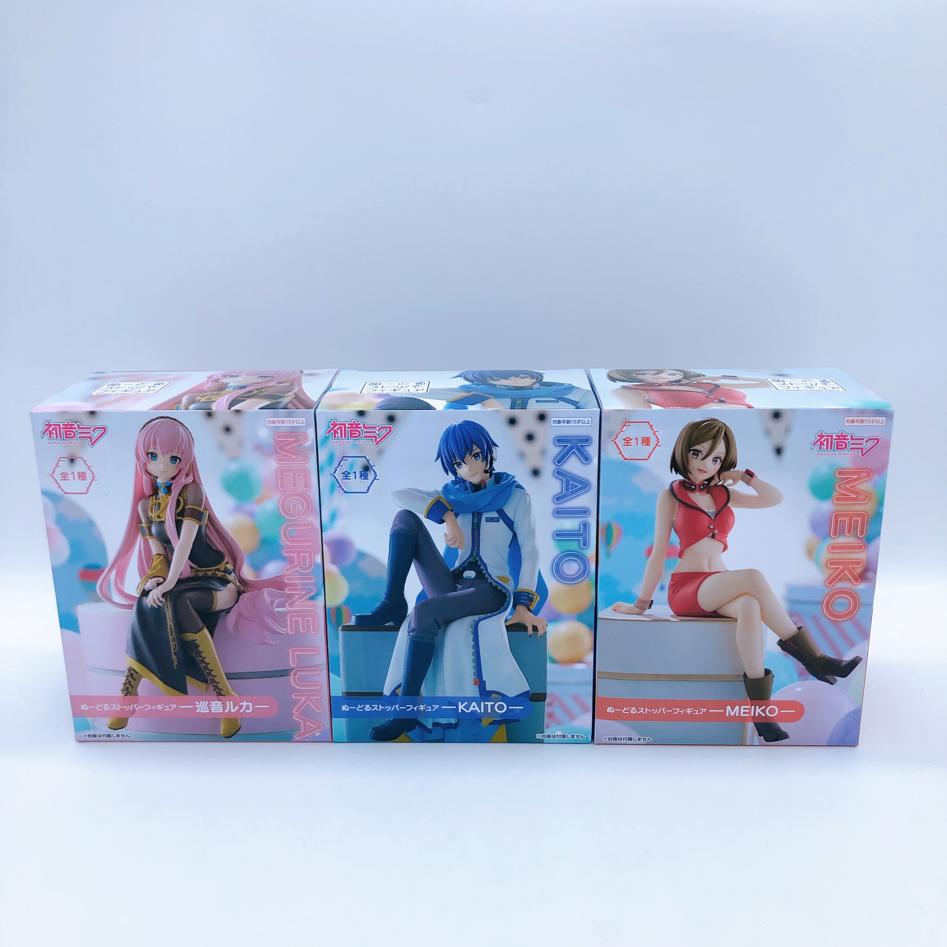 Hatsune Miku Series LUKA & KAITO & MEIKO Noodle Stopper Figure SET FuR