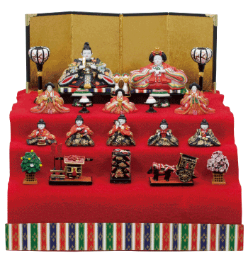 新段飾りシリーズ（赤毛氈） 商品一覧ページ 丹青堂｜書道用品・日本画