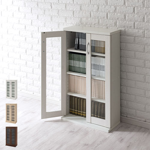 ガラス扉キャビネット 2扉タイプ キャビネット おしゃれ ぼん家具