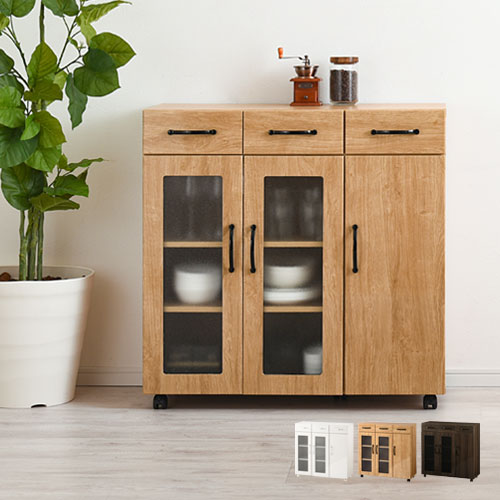 キッチン収納 食器棚 ワゴンタイプ キッチンワゴン おしゃれ ぼん家具