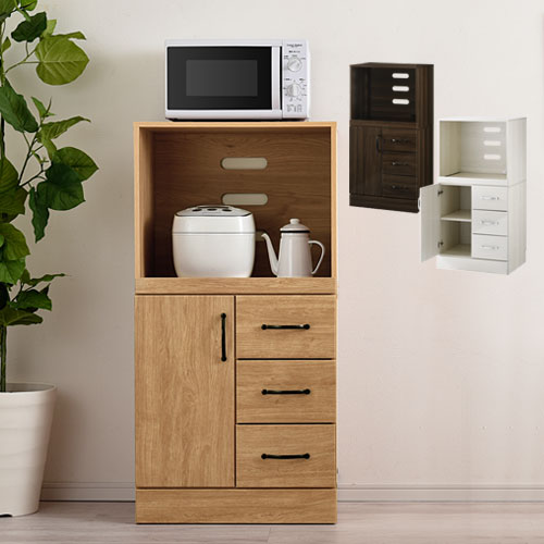 キッチン収納 レンジ台 ミドルタイプ おしゃれ ぼん家具 KCBJ01130