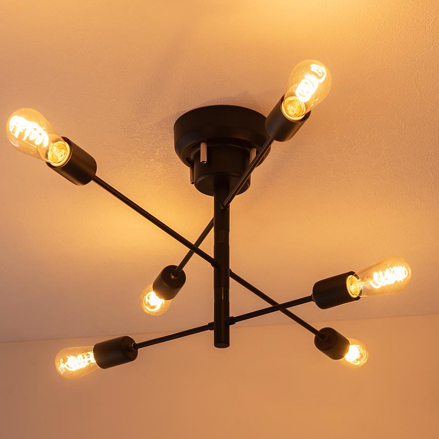 シーリングライト 6灯 シャンデリア 照明 ライト おしゃれ ぼん家具