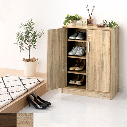 シューズボックス 2扉 薄型タイプ 幅60×奥行30cm 玄関収納 シューズ