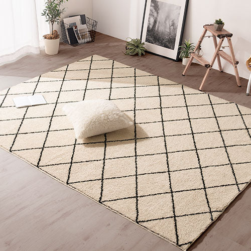 ベニワレン風シャギーラグ 190×240cm ラグ ベニワレン風ラグ おしゃれ