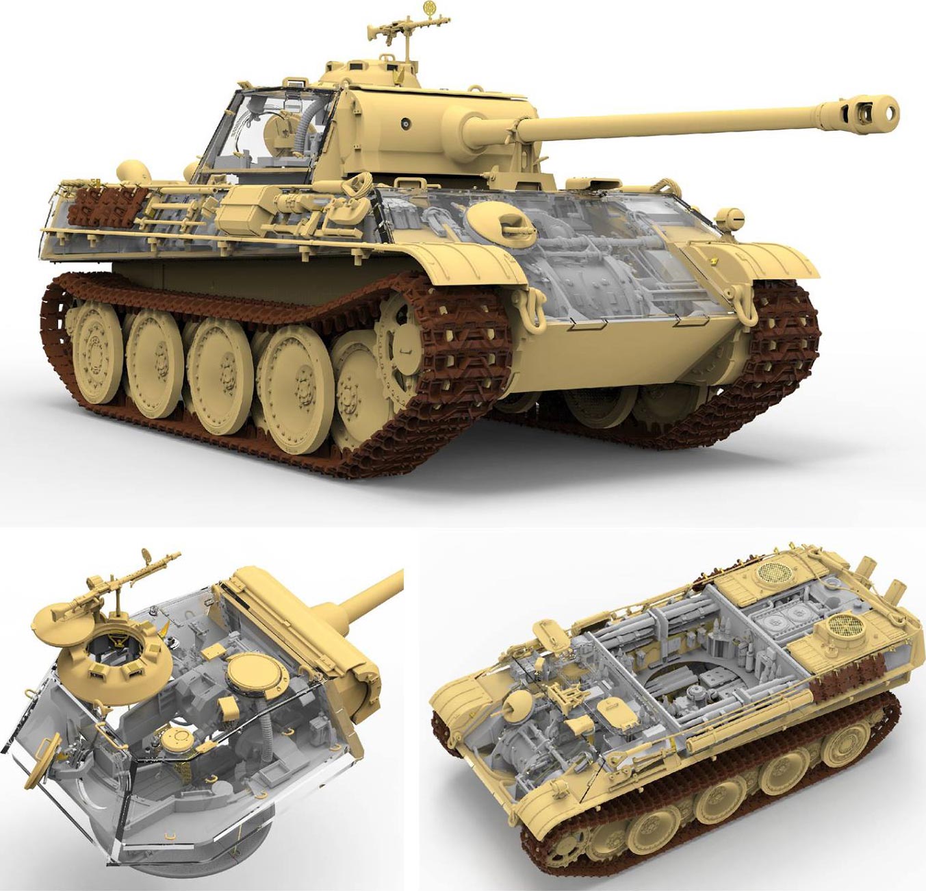 RFM5016 - 1/35 Panther Ausf G w/Full Interior/Clear Turret/Upper